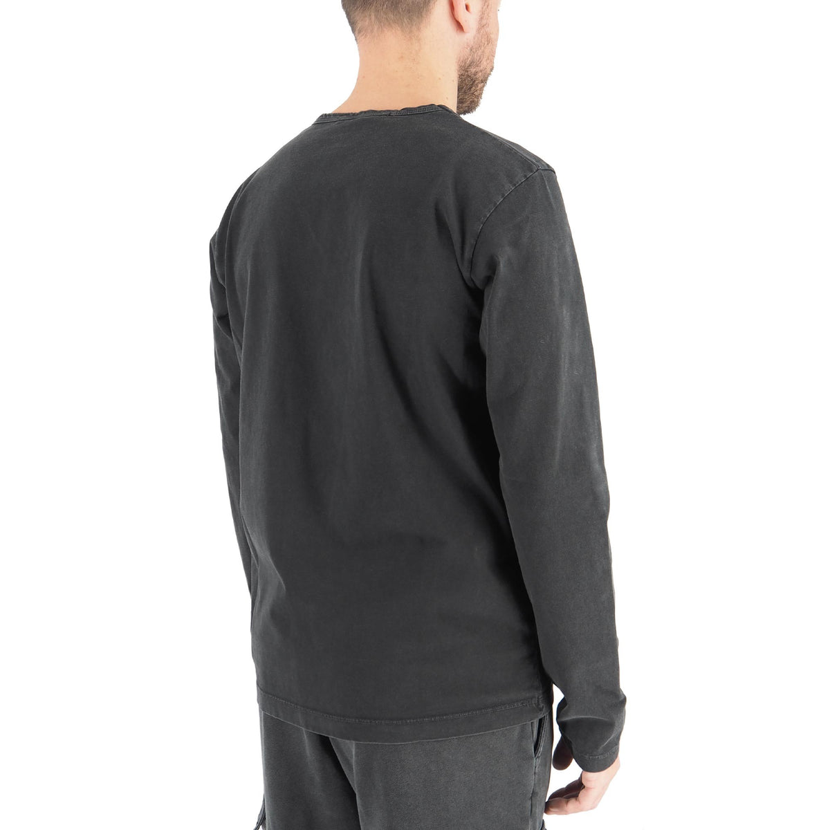 Devid Label Marble - T-shirt Manica Lunga - Essential, Nero – dettaglio prodotto 7 – Master SKU DL_MARBLE NERO