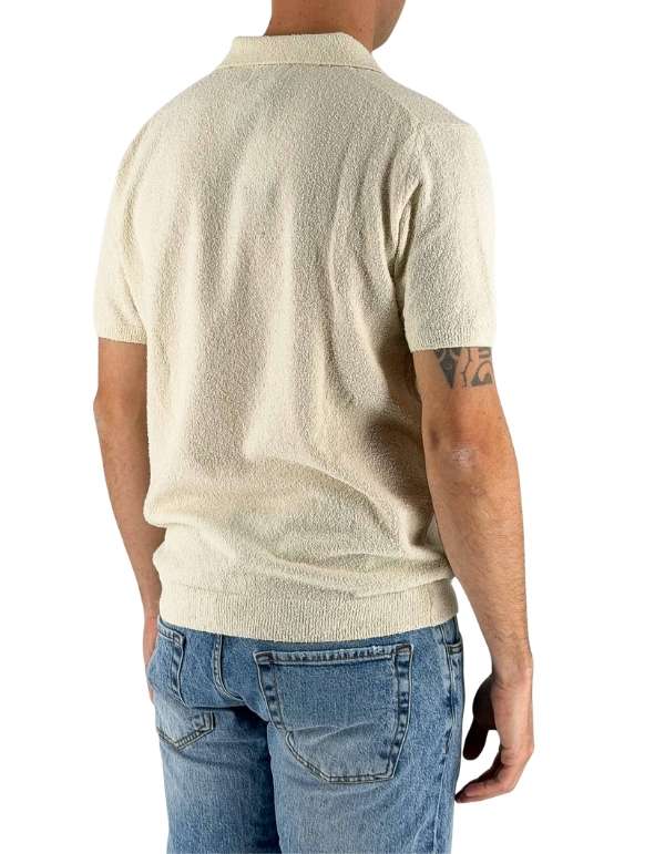 Devid Label Mima - Polo in Spugna di Cotone - Soft Touch, Bianco – dettaglio prodotto 4 – Master SKU DL_L004_BIANCO