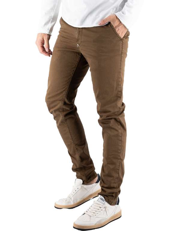 Devid Label Mirtos - Pantalone Chino - Skinny – vista principale – Master SKU DL_MIRTOS_14004-NEWTABACCO