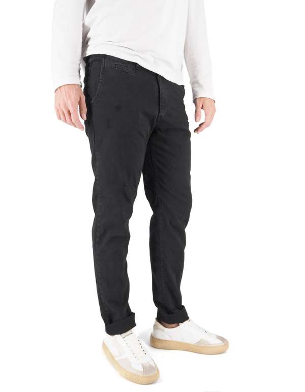 Devid Label Mirtos - Pantalone Chino - Skinny, Nero – vista principale – Master SKU DL_MIRTOS NERO