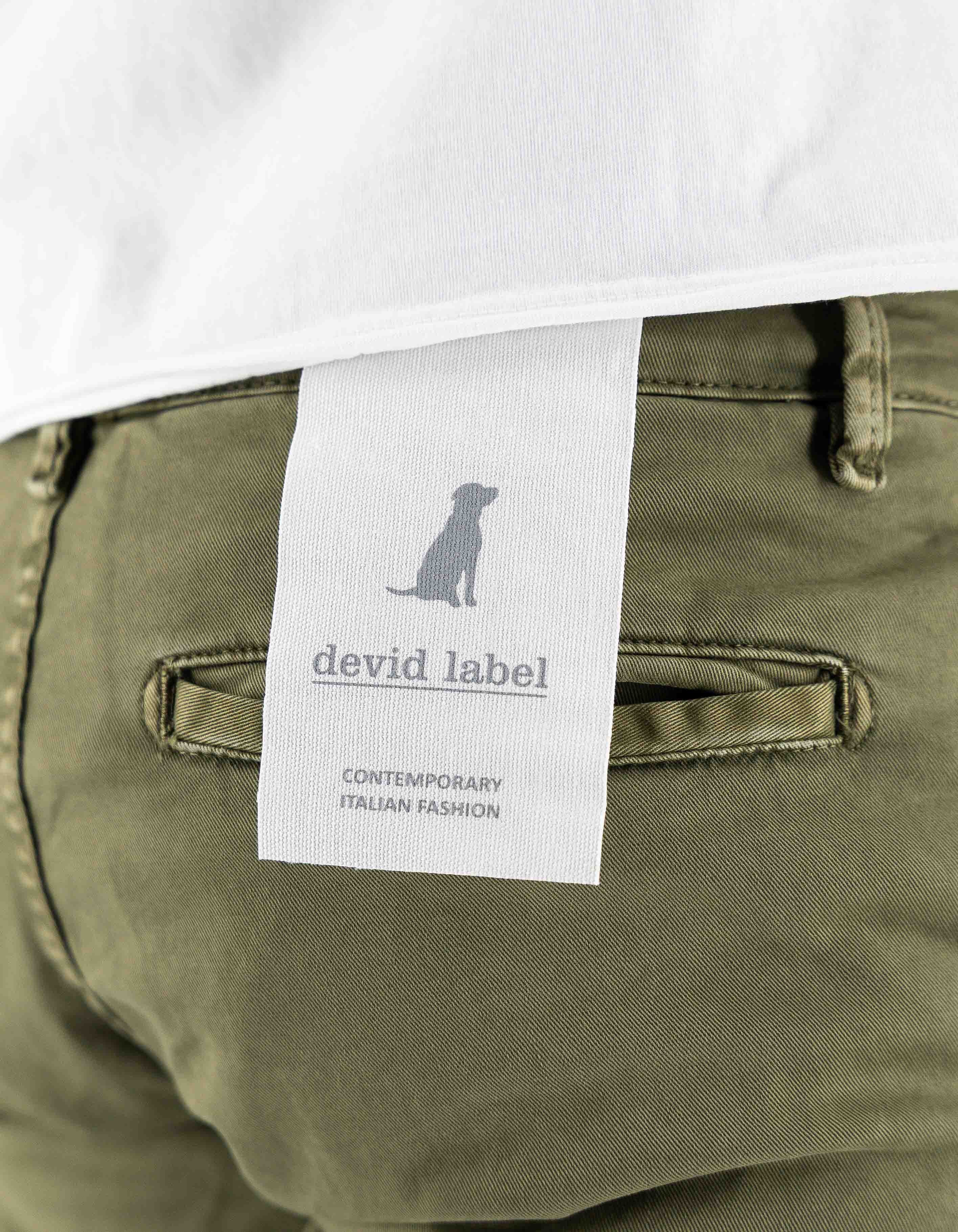 Devid Label Mirtos - Pantalone Chino - Skinny, Verde – dettaglio prodotto 4 – Master SKU DL_MIRTOS_14004-VERDEARMY