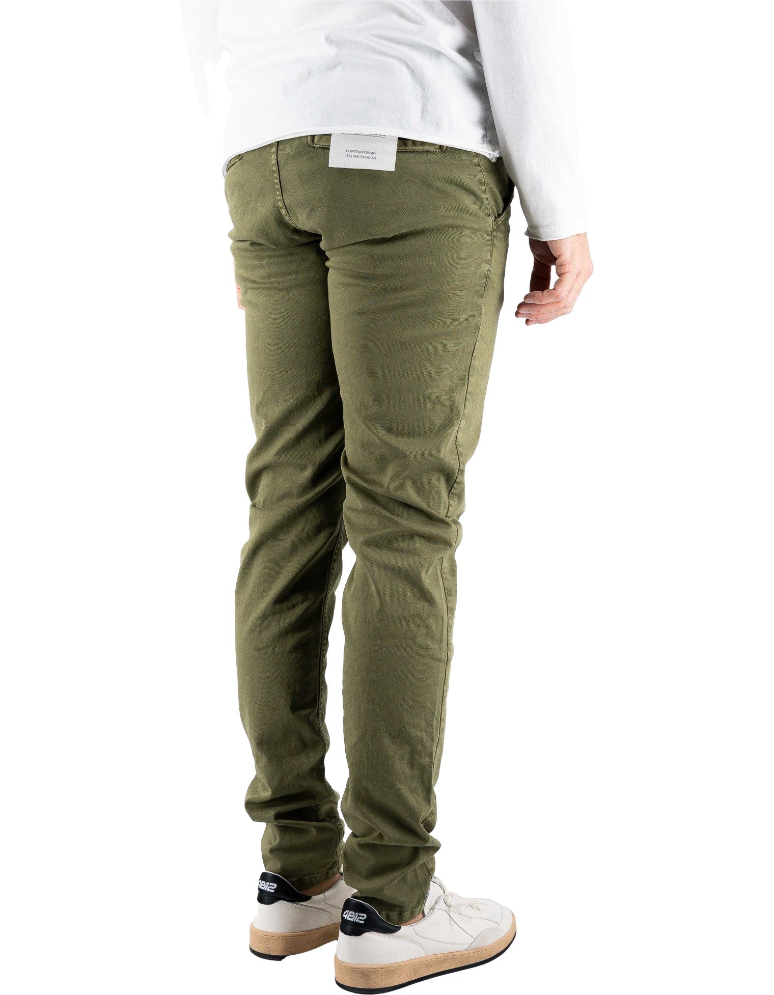 Devid Label Mirtos - Pantalone Chino - Skinny, Verde – dettaglio prodotto 5 – Master SKU DL_MIRTOS_14004-VERDEARMY