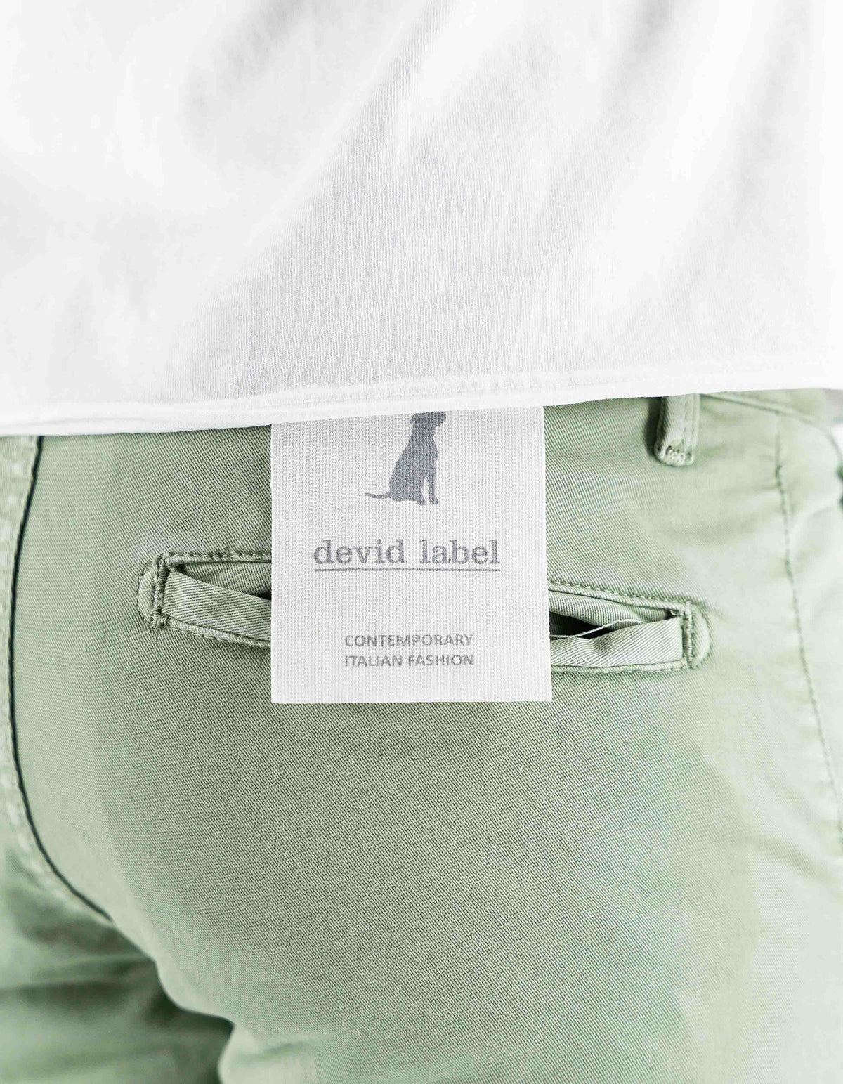 Devid Label Mirtos - Pantalone Chino - Skinny, Verde – dettaglio prodotto 4 – Master SKU DL_MIRTOS_14004-VERDEPOLVERE