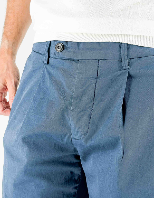 Devid Label Oxford - Pantalone con Pences - Comfort, Blu – dettaglio prodotto 2 – Master SKU DL_OXFORD306_C4_BLU