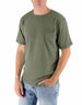 Devid Label Pocket - T-shirt con Taschino - Fiammata, Verde Militare – vista principale – Master SKU DL_POCKET FIAMMA VERDE MILITARE