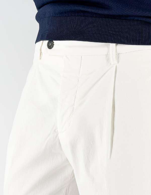 Devid Label Ponza - Pantalone con Pences - Regular, Bianco – dettaglio prodotto 2 – Master SKU DL_PONZA300_C6_BIANCO