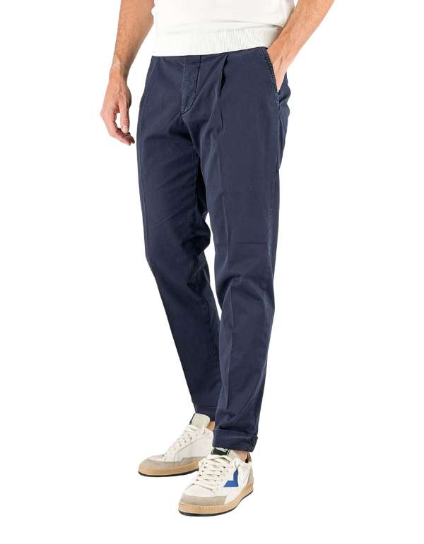 Devid Label Ponza - Pantalone con Pences - Regular, Blu Navy – vista principale – Master SKU DL_PONZA300_C5_BLUNAVY
