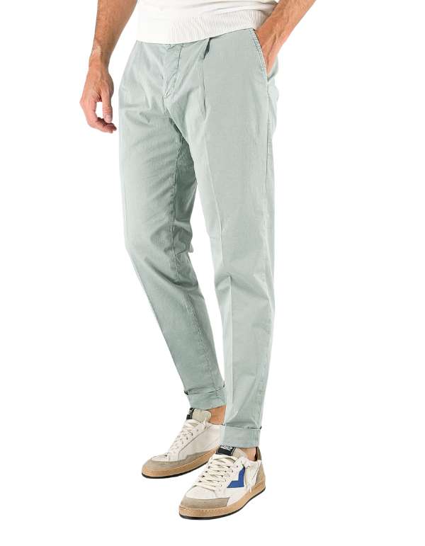 Devid Label Ponza - Pantalone con Pences - Regular – vista principale – Master SKU DL_PONZA300_C22_SALVIA