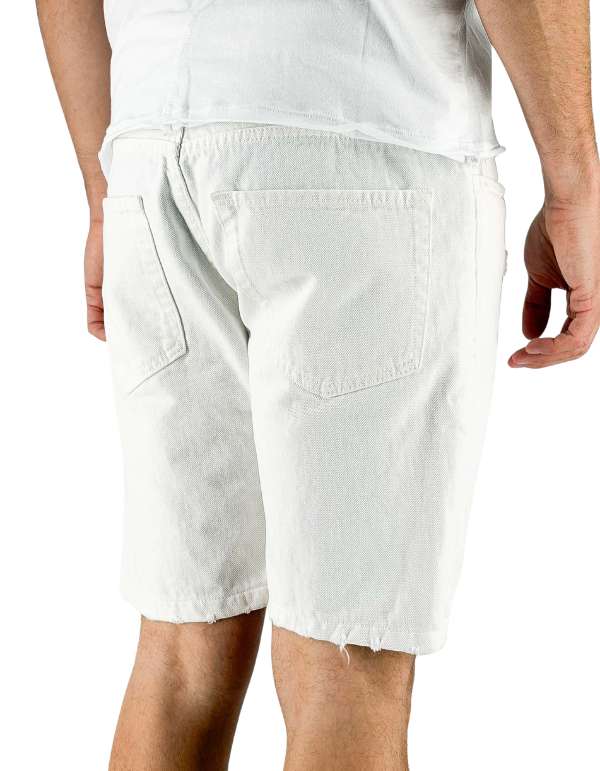 Devid Label Procida - Bermuda in Bull di Cotone - Cropped, Bianco – dettaglio prodotto 3 – Master SKU DL_BERMUDA_CROPPED_BULL_BIANCO