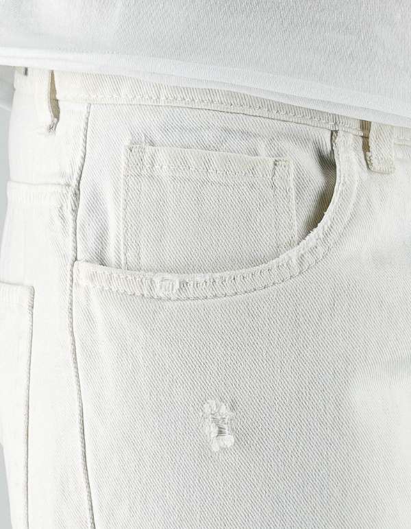Devid Label Procida - Bermuda in Bull di Cotone - Cropped, Bianco – dettaglio prodotto 4 – Master SKU DL_BERMUDA_CROPPED_BULL_BIANCO
