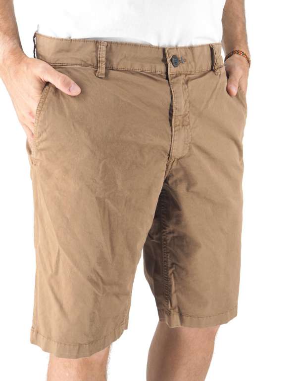 Devid Label Salina - Bermuda in Cotone - Essential, Camel – vista principale – Master SKU DL_MTR 16031 CAMEL