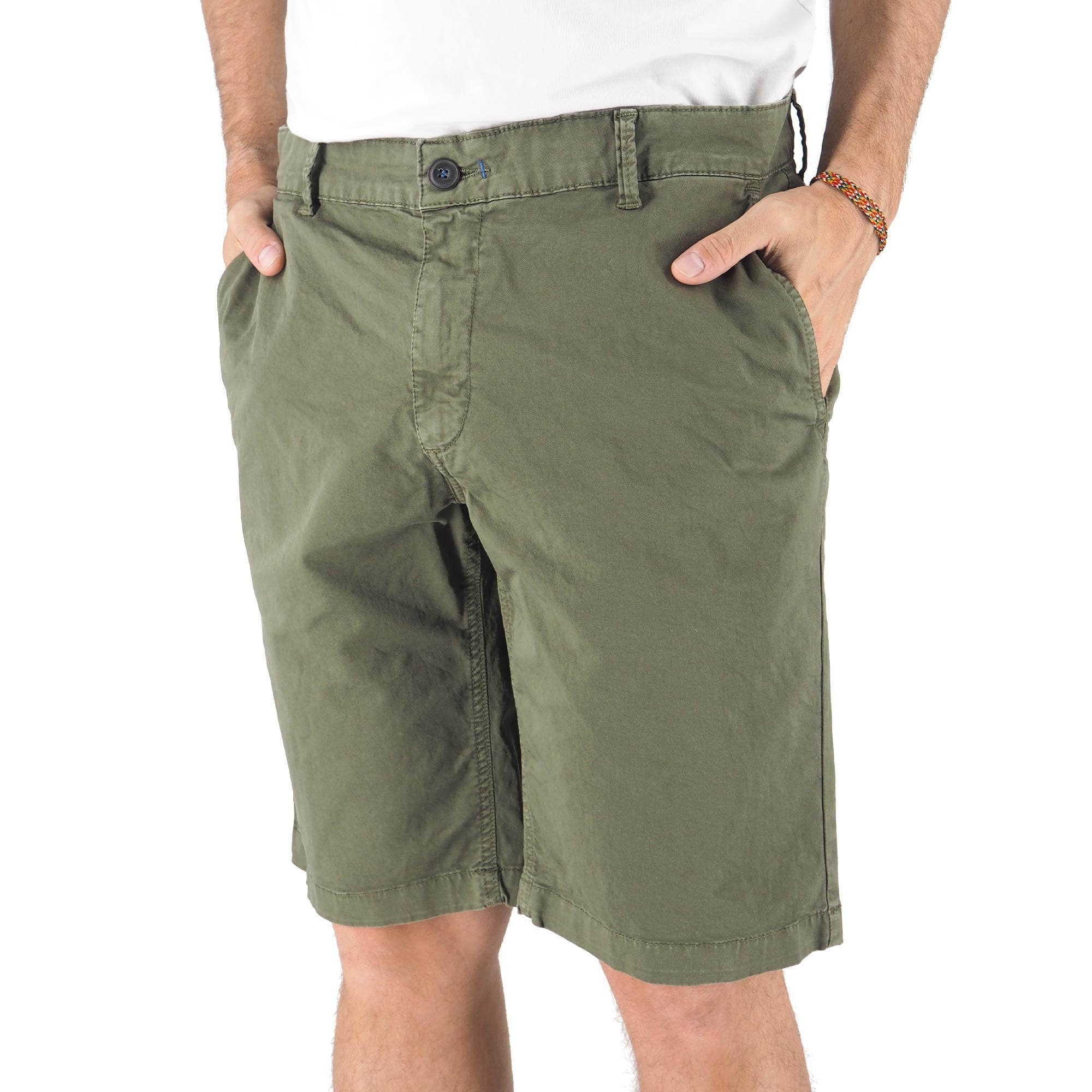 Devid Label Salina - Bermuda in Cotone - Essential – dettaglio prodotto 4 – Master SKU DL_MTR 16031 ARMY