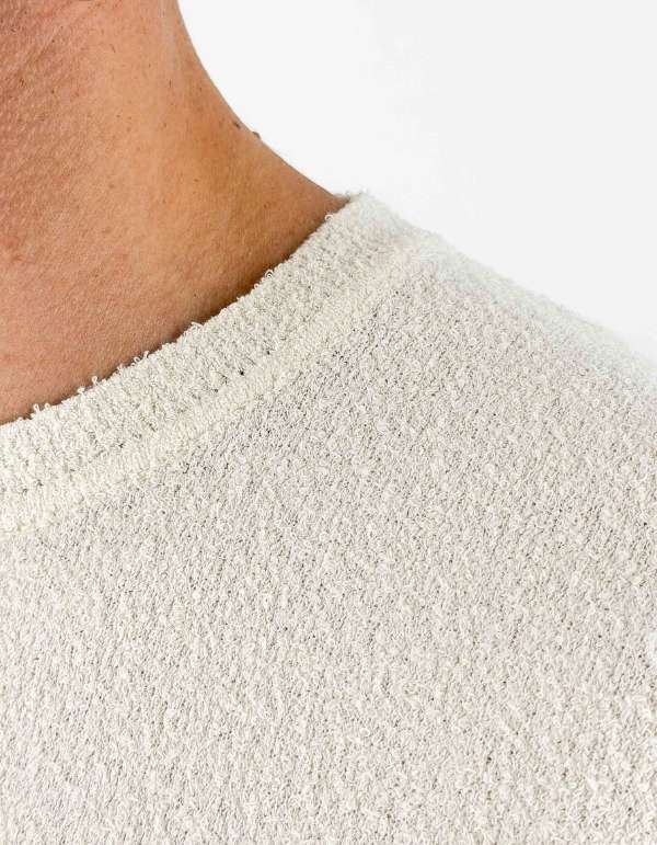 Devid Label Savio - Maglia in Spugna di Cotone - Soft Touch, Bianco – dettaglio prodotto 3 – Master SKU DL_L003_BIANCO