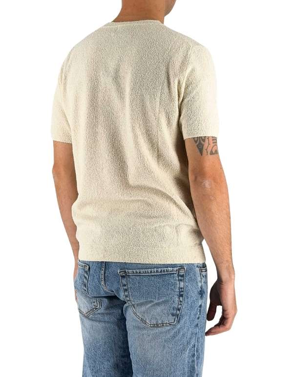 Devid Label Savio - Maglia in Spugna di Cotone - Soft Touch, Bianco – dettaglio prodotto 4 – Master SKU DL_L003_BIANCO