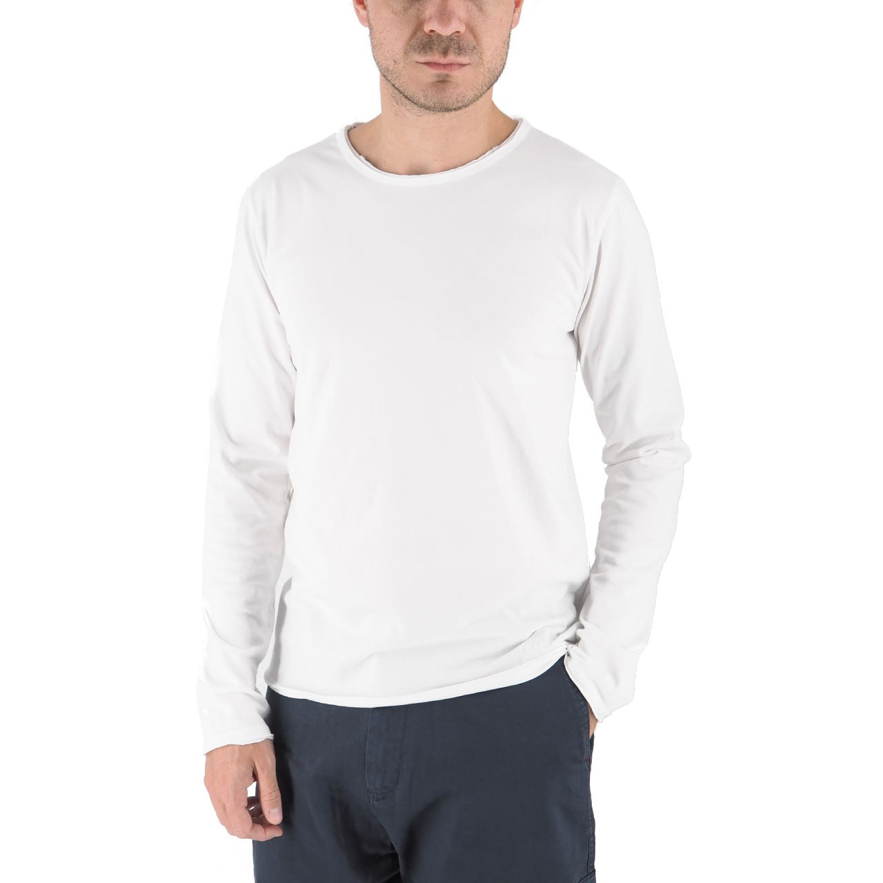 Devid Label Siviglia - T-shirt Manica Lunga - Essential, Bianco – dettaglio prodotto 4 – Master SKU DL_SIVIGLIA BIANCO