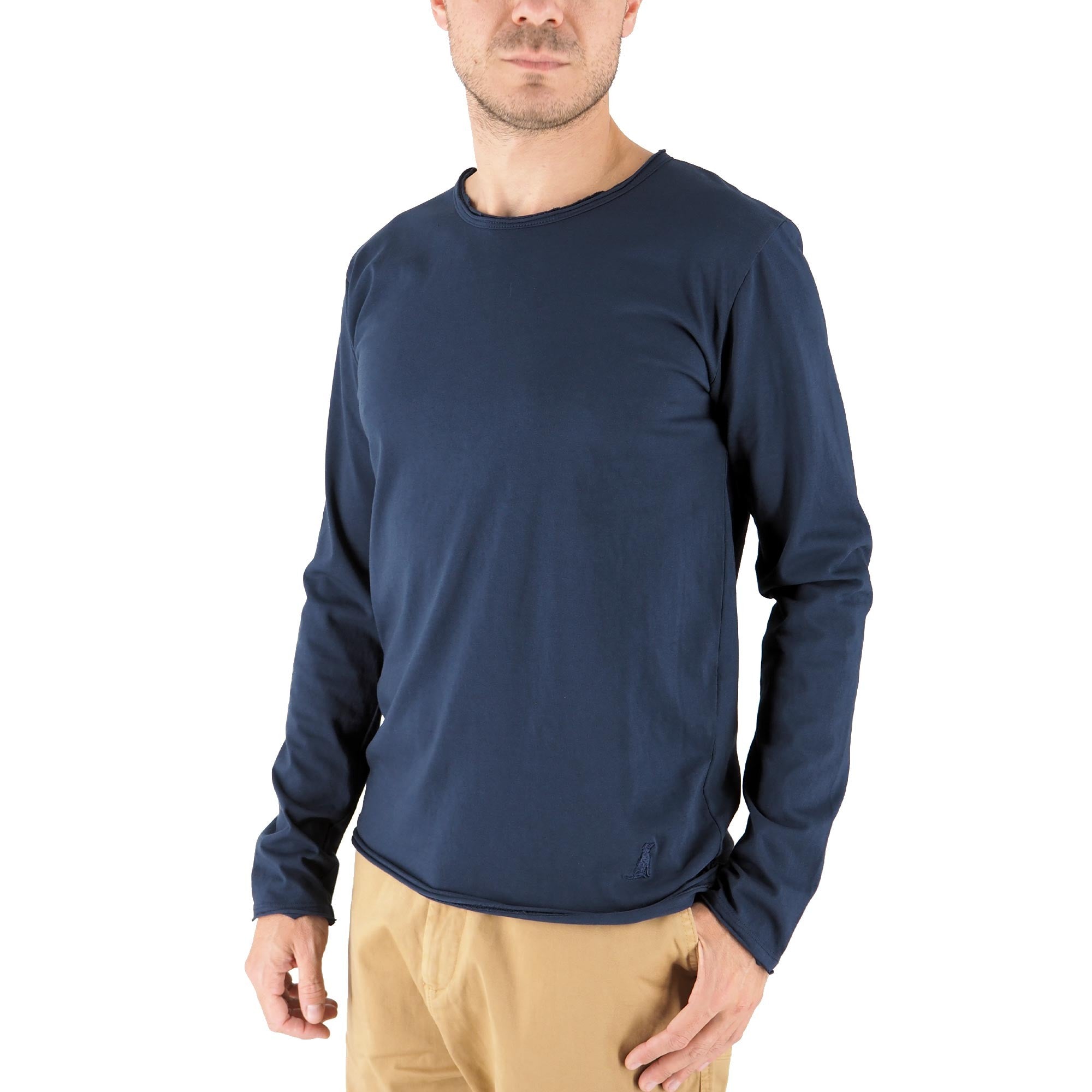 Devid Label Siviglia - T-shirt Manica Lunga - Essential, Blu – dettaglio prodotto 4 – Master SKU DL_SIVIGLIA BLU