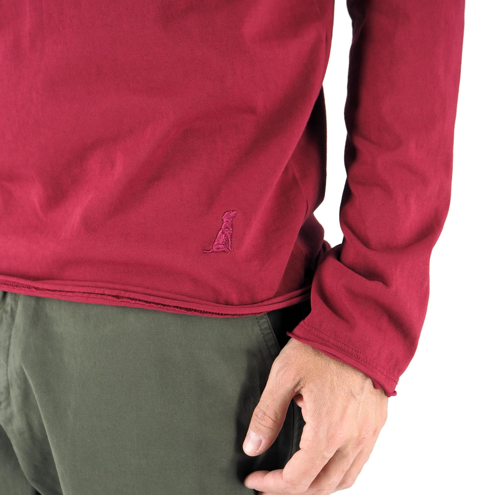 Devid Label Siviglia - T-shirt Manica Lunga - Essential, Bordeaux – dettaglio prodotto 2 – Master SKU DL_SIVIGLIA BORDEAUX
