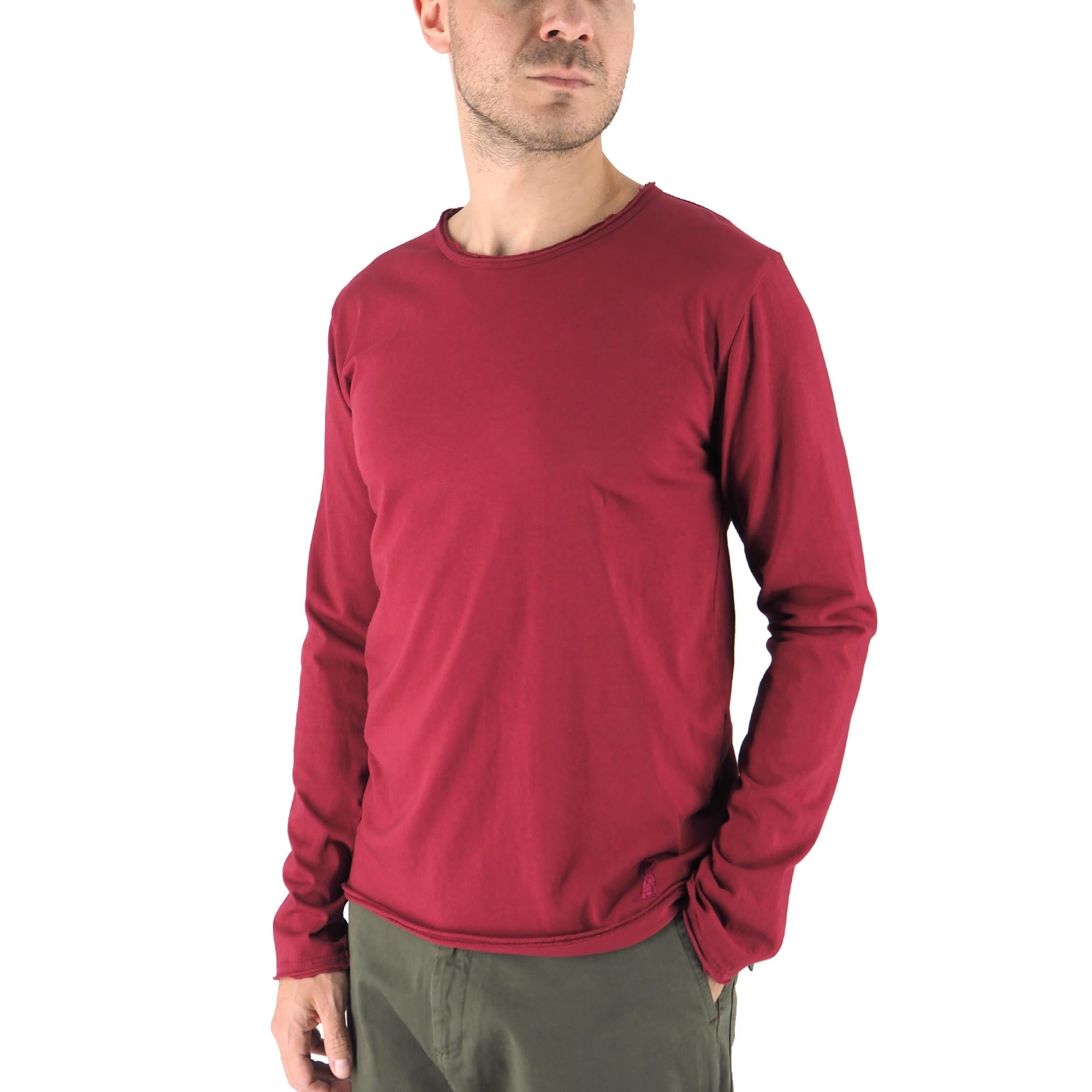 Devid Label Siviglia - T-shirt Manica Lunga - Essential, Bordeaux – dettaglio prodotto 4 – Master SKU DL_SIVIGLIA BORDEAUX