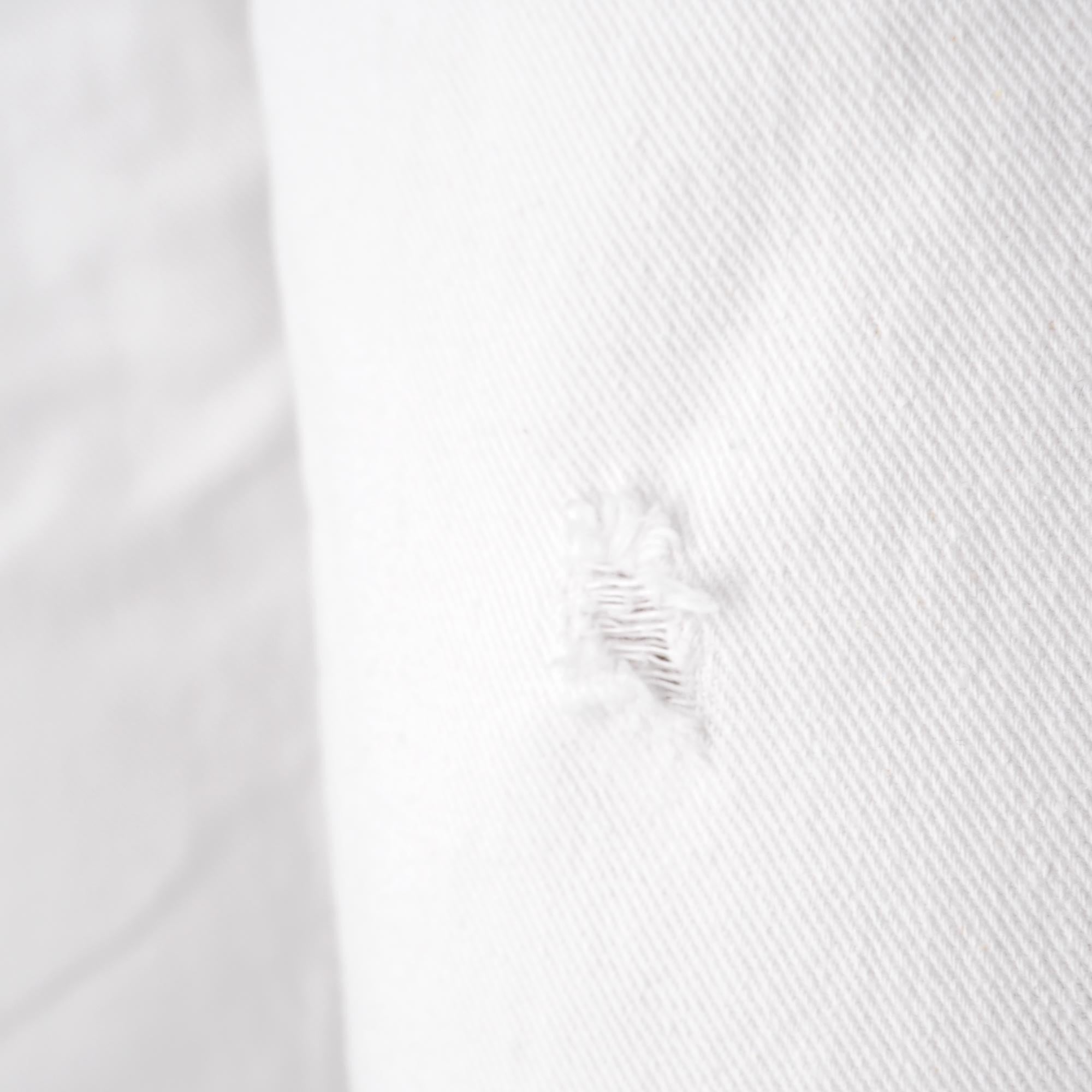 Devid Label Torino - Jeans in Bull Denim - Essential, Bianco – dettaglio prodotto 3 – Master SKU DL_CROPPED BULL BIANCO