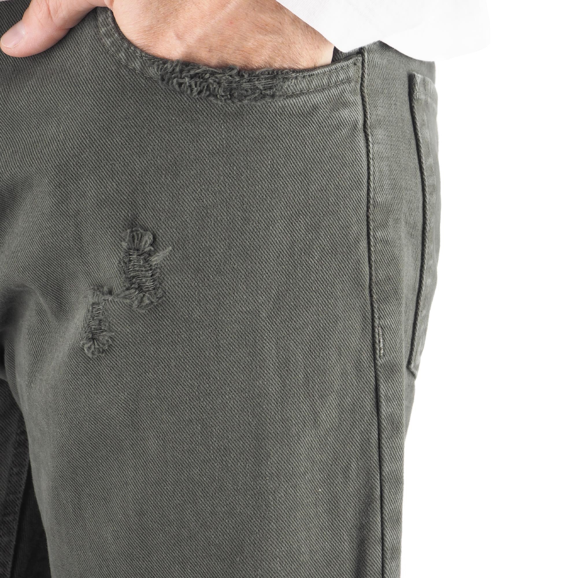 Devid Label Torino - Jeans in Bull Denim - Essential – dettaglio prodotto 2 – Master SKU DL_CROPPED BULL MILITARY