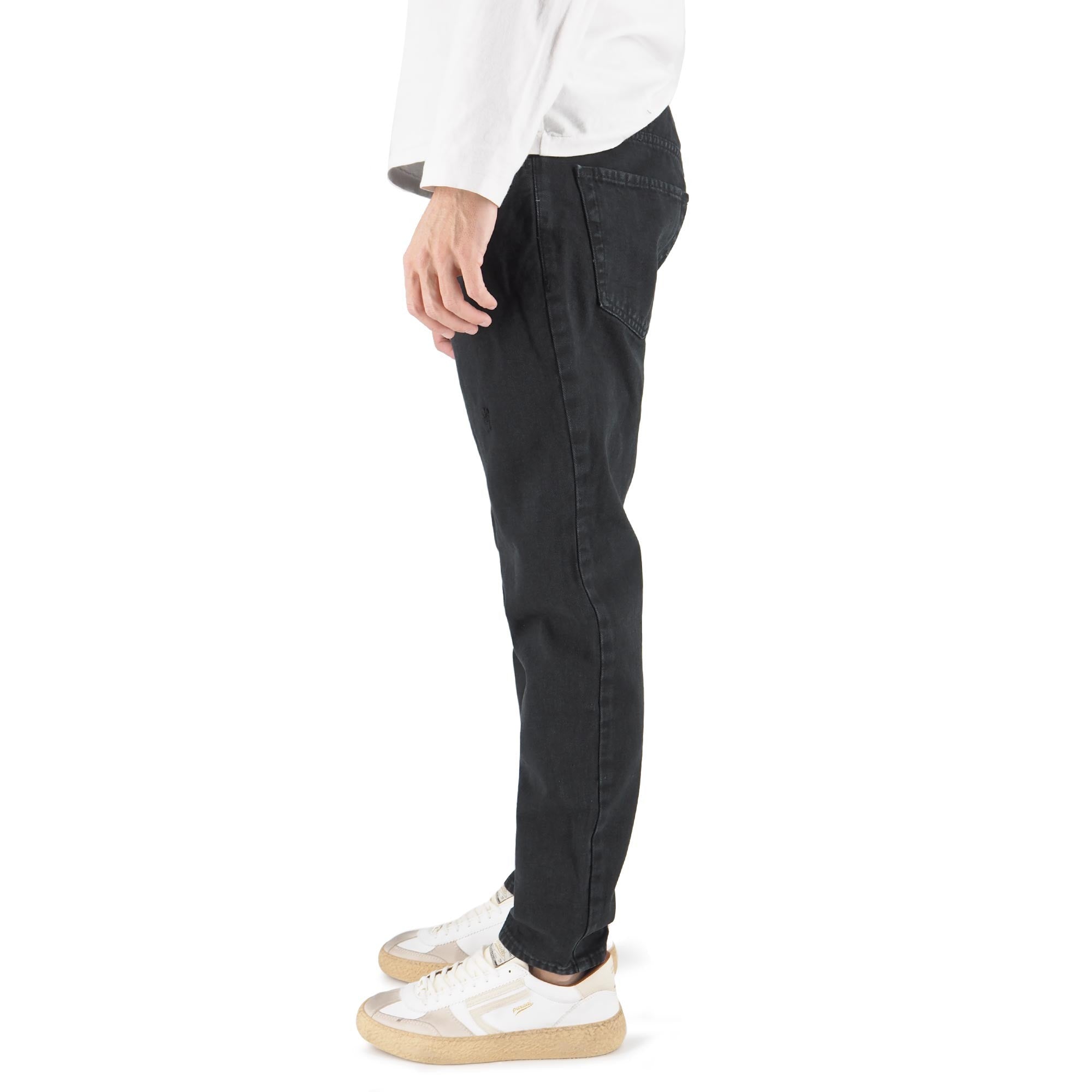 Devid Label Torino - Jeans in Bull Denim - Essential, Nero – dettaglio prodotto 4 – Master SKU DL_CROPPED BULL NERO