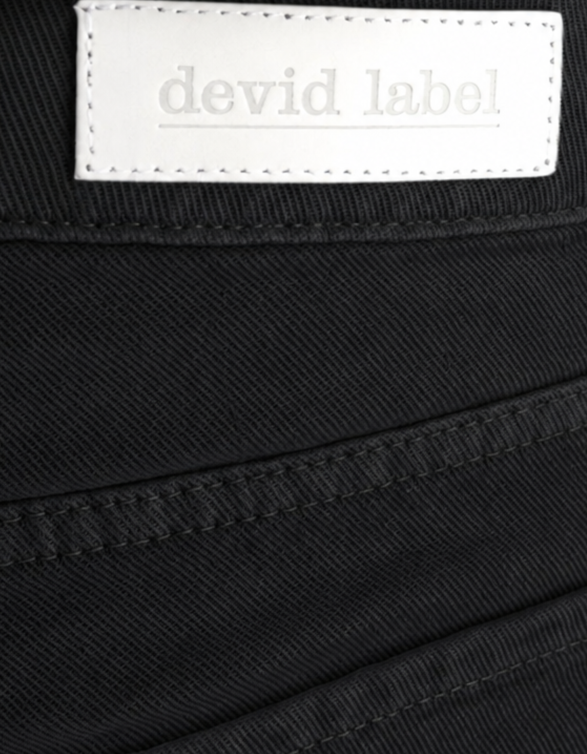 Devid Label Torino - Pantalone in Bull di Cotone - Essential, Black – dettaglio prodotto 2 – Master SKU DL_GLOBE ESS1084 BLACK PLAIN