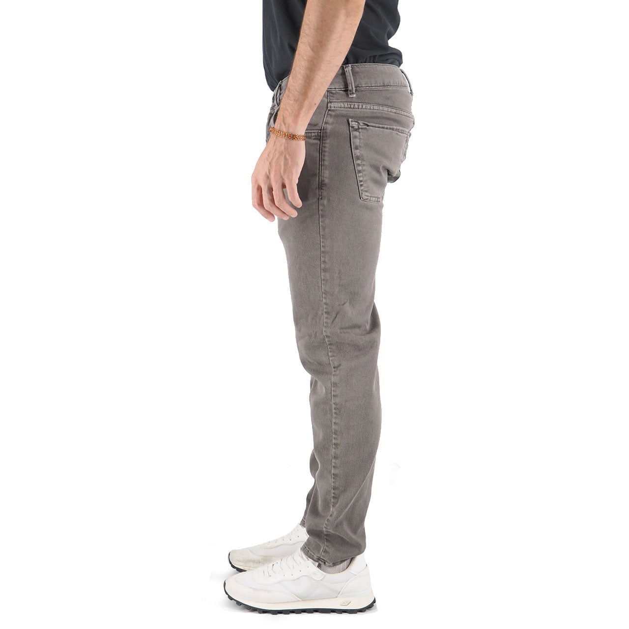 Devid Label Torino - Pantalone in Bull di Cotone - Essential, Grigio – dettaglio prodotto 6 – Master SKU DL_GLOBE ESS1084 GRIGIO SCURO
