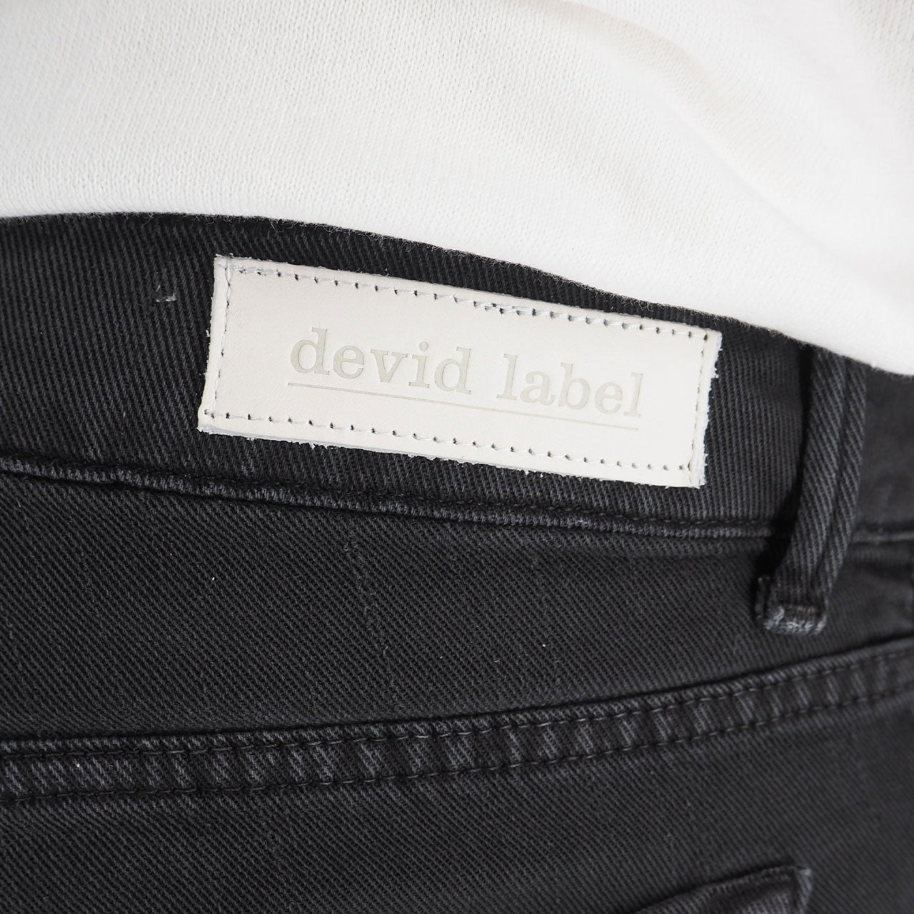 Devid Label Torino - Pantalone in Bull di Cotone - Essential, Nero – dettaglio prodotto 2 – Master SKU DL_GLOBE ESS1084 NERO