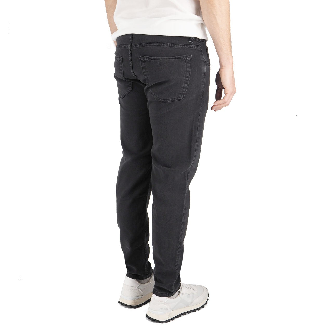Devid Label Torino - Pantalone in Bull di Cotone - Essential, Nero – dettaglio prodotto 6 – Master SKU DL_GLOBE ESS1084 NERO