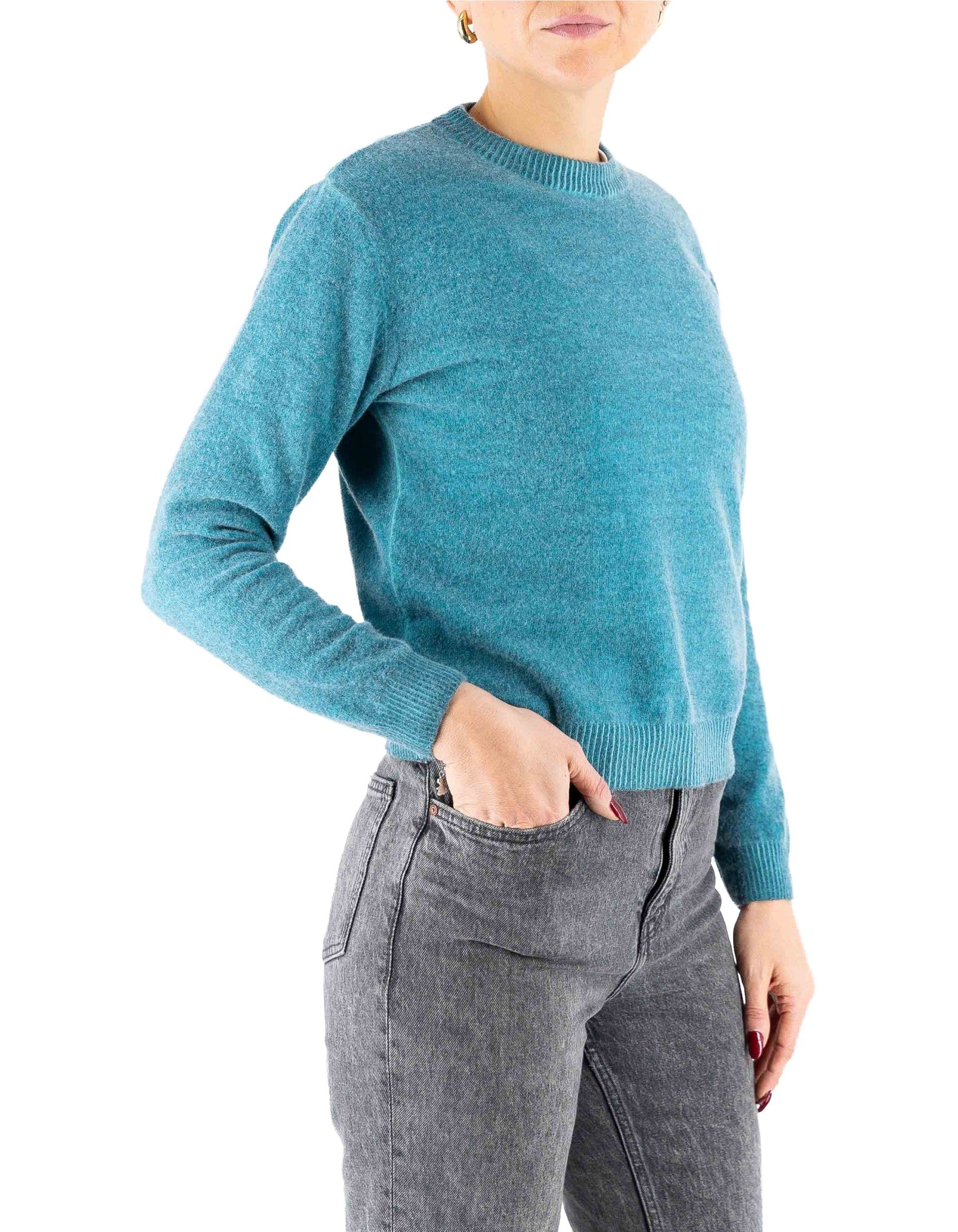 Devid Label Tromsoe - Maglia Girocollo - Lana Cashmere – dettaglio prodotto 3 – Master SKU DL_DL020_22815_OTTANIO_SCURO