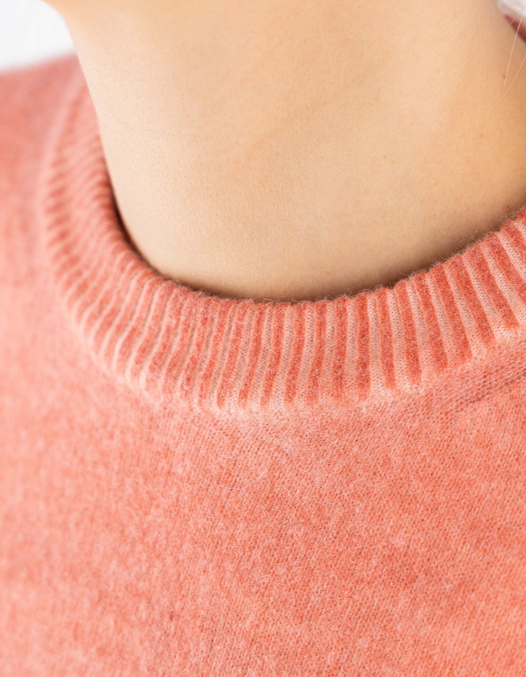 Devid Label Tromsoe - Maglia Girocollo - Lana Cashmere – dettaglio prodotto 4 – Master SKU DL_DL020_22837_CANTALUPO_SCURO