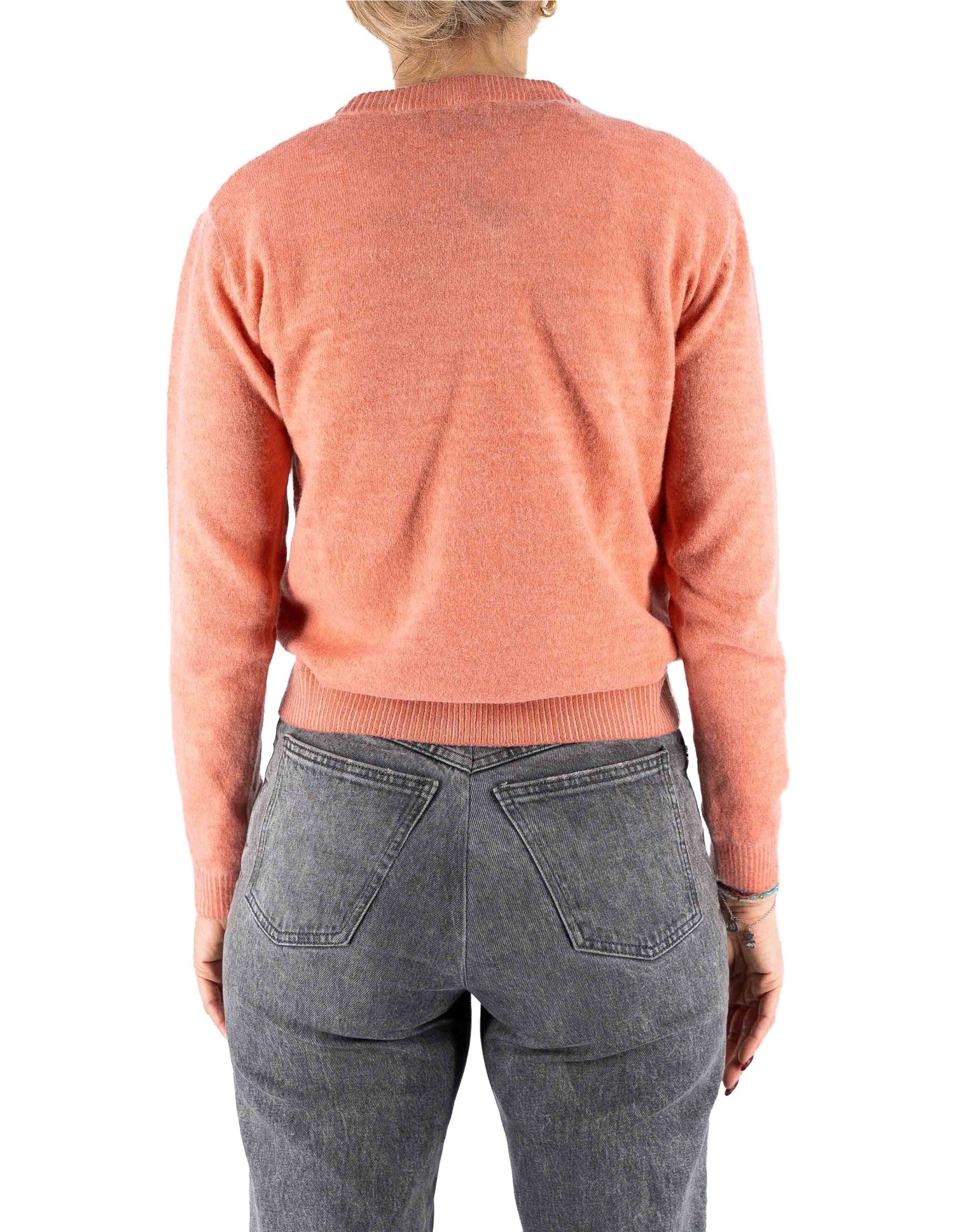 Devid Label Tromsoe - Maglia Girocollo - Lana Cashmere – dettaglio prodotto 5 – Master SKU DL_DL020_22837_CANTALUPO_SCURO