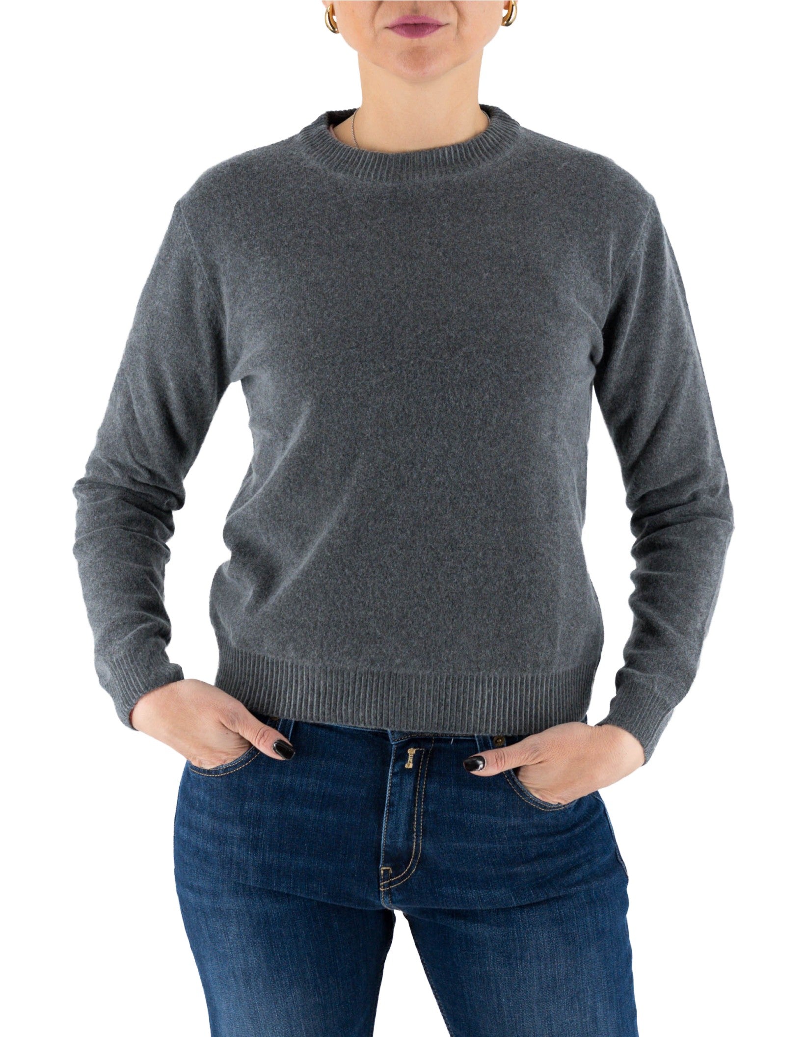 Devid Label Tromsoe - Maglia Girocollo - Lana Cashmere, Grigio – vista principale – Master SKU DL_DL020_GRIGIO_CAMPIONE