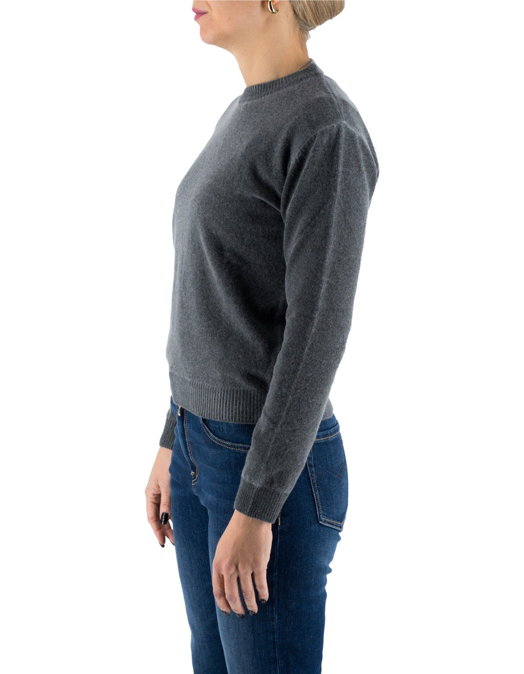 Devid Label Tromsoe - Maglia Girocollo - Lana Cashmere, Grigio – dettaglio prodotto 2 – Master SKU DL_DL020_GRIGIO_CAMPIONE