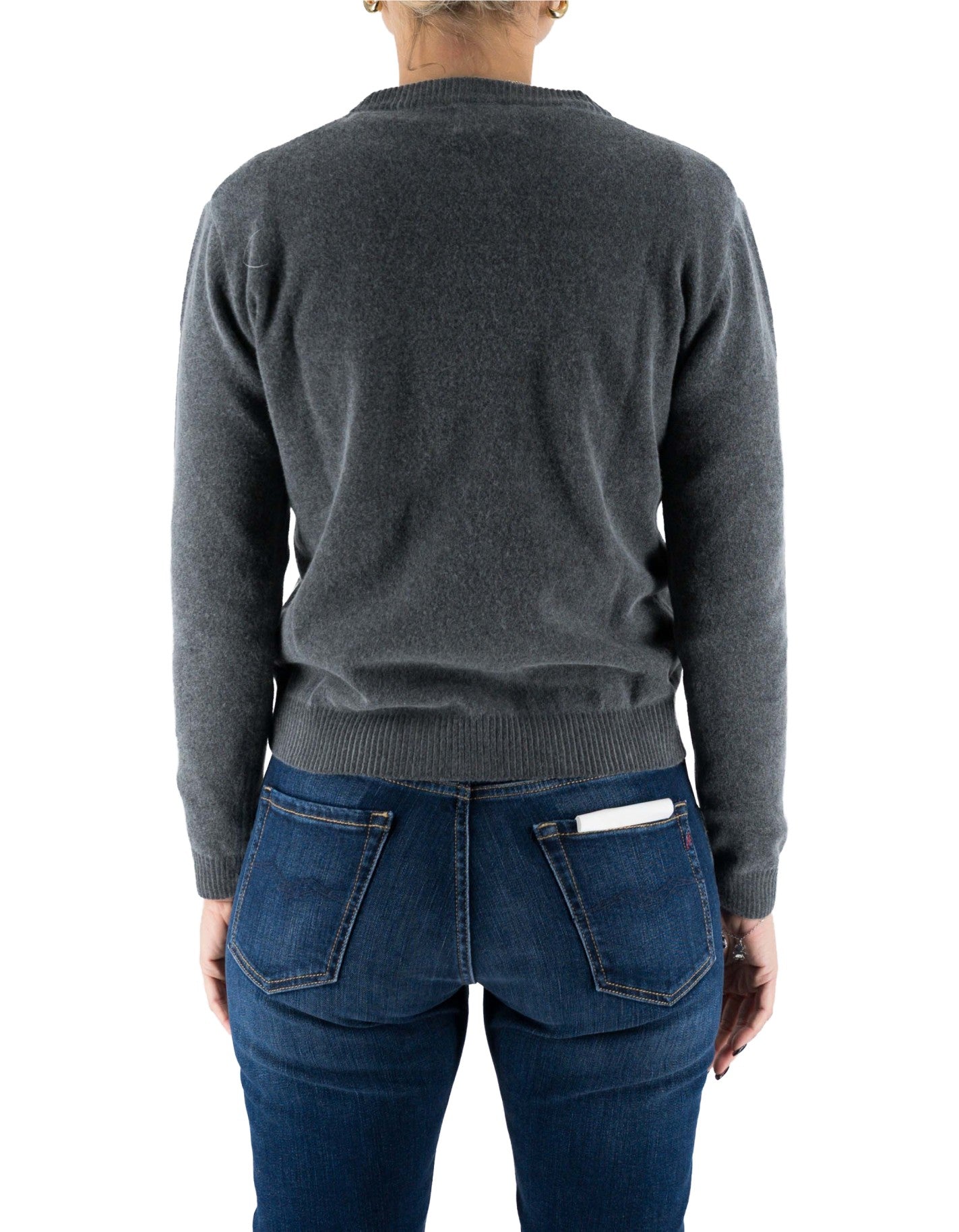 Devid Label Tromsoe - Maglia Girocollo - Lana Cashmere, Grigio – dettaglio prodotto 4 – Master SKU DL_DL020_GRIGIO_CAMPIONE
