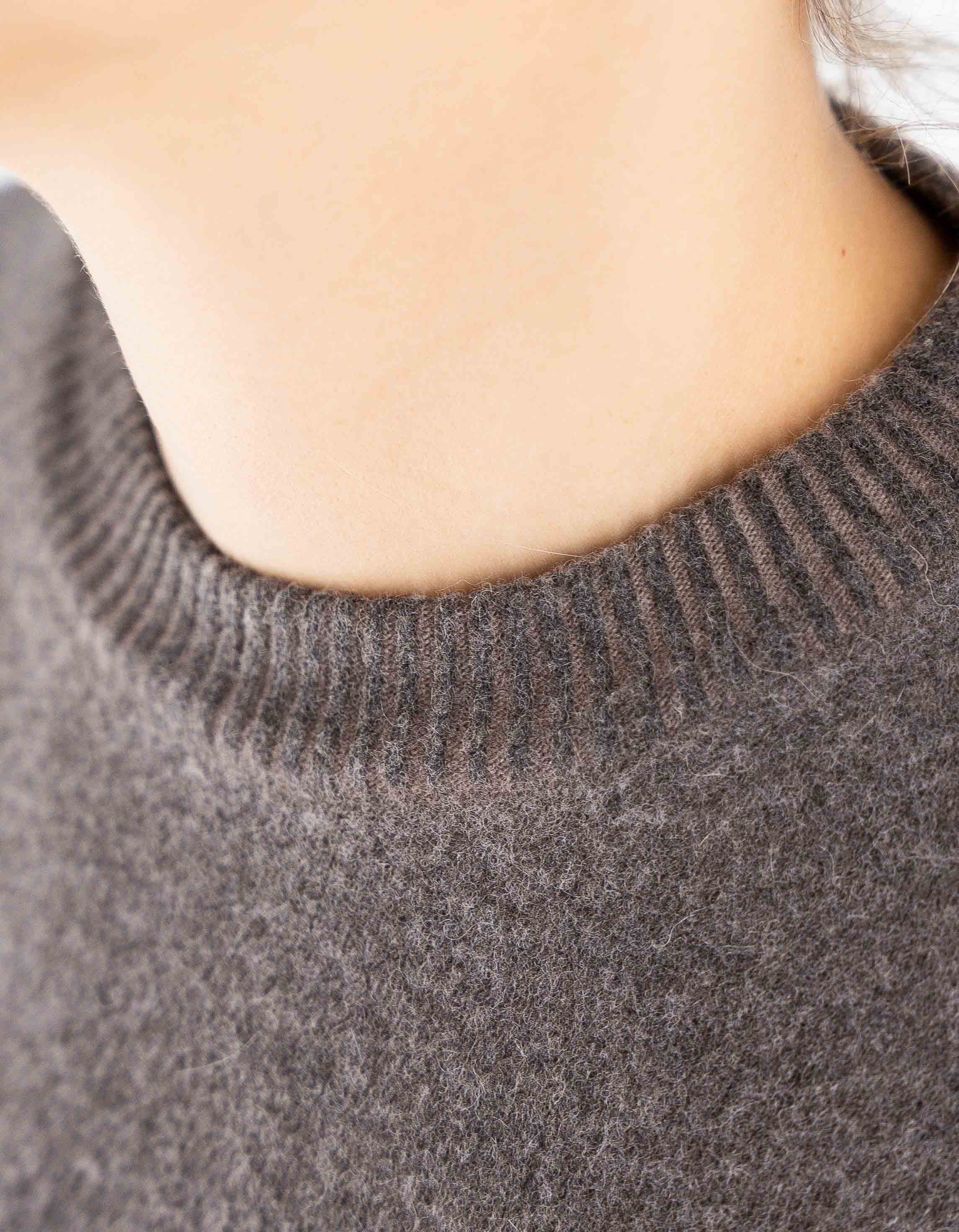 Devid Label Tromsoe - Maglia Girocollo - Lana Cashmere, Moro – vista principale – Master SKU DL_DL020_22834_MORO