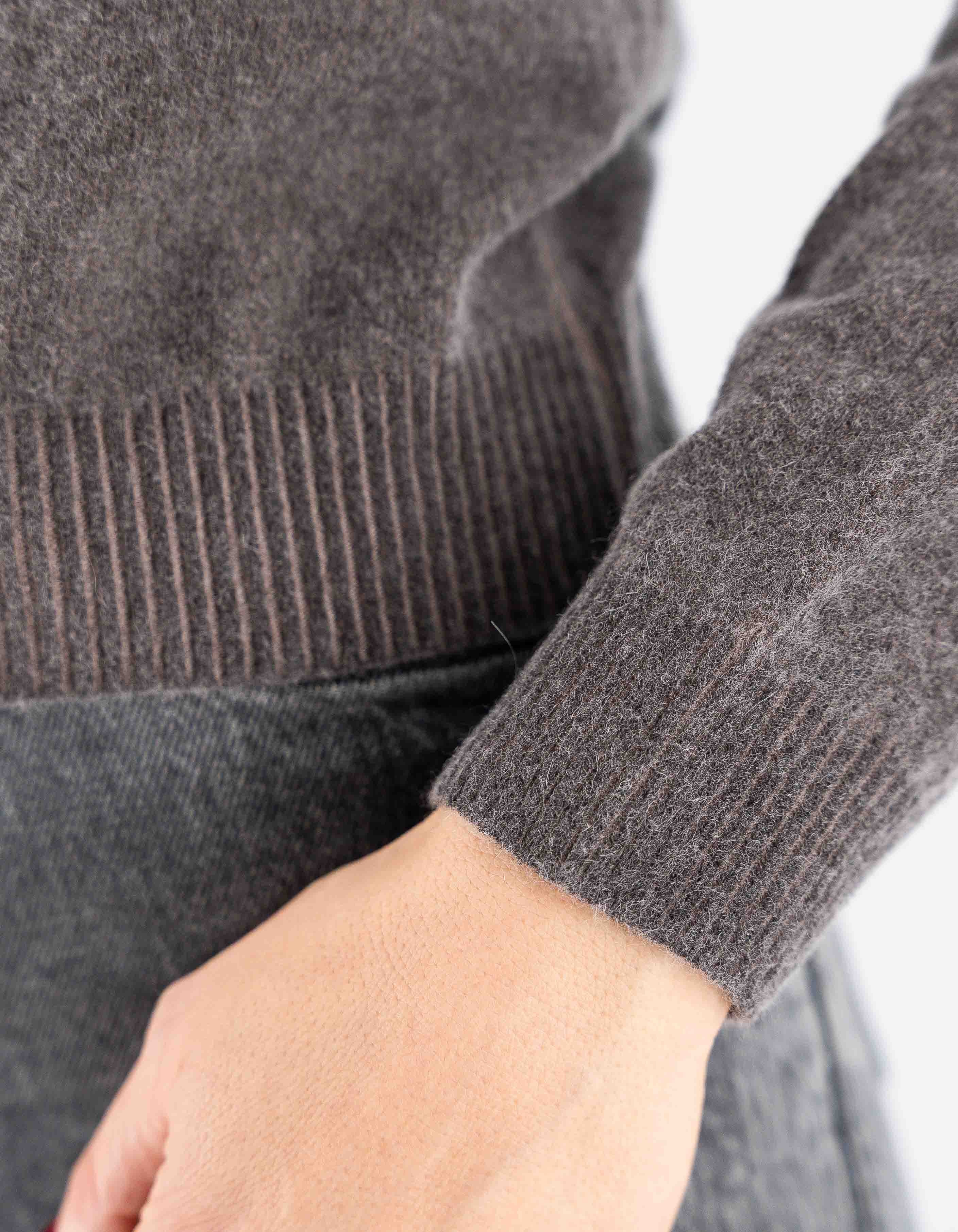Devid Label Tromsoe - Maglia Girocollo - Lana Cashmere, Moro – dettaglio prodotto 3 – Master SKU DL_DL020_22834_MORO