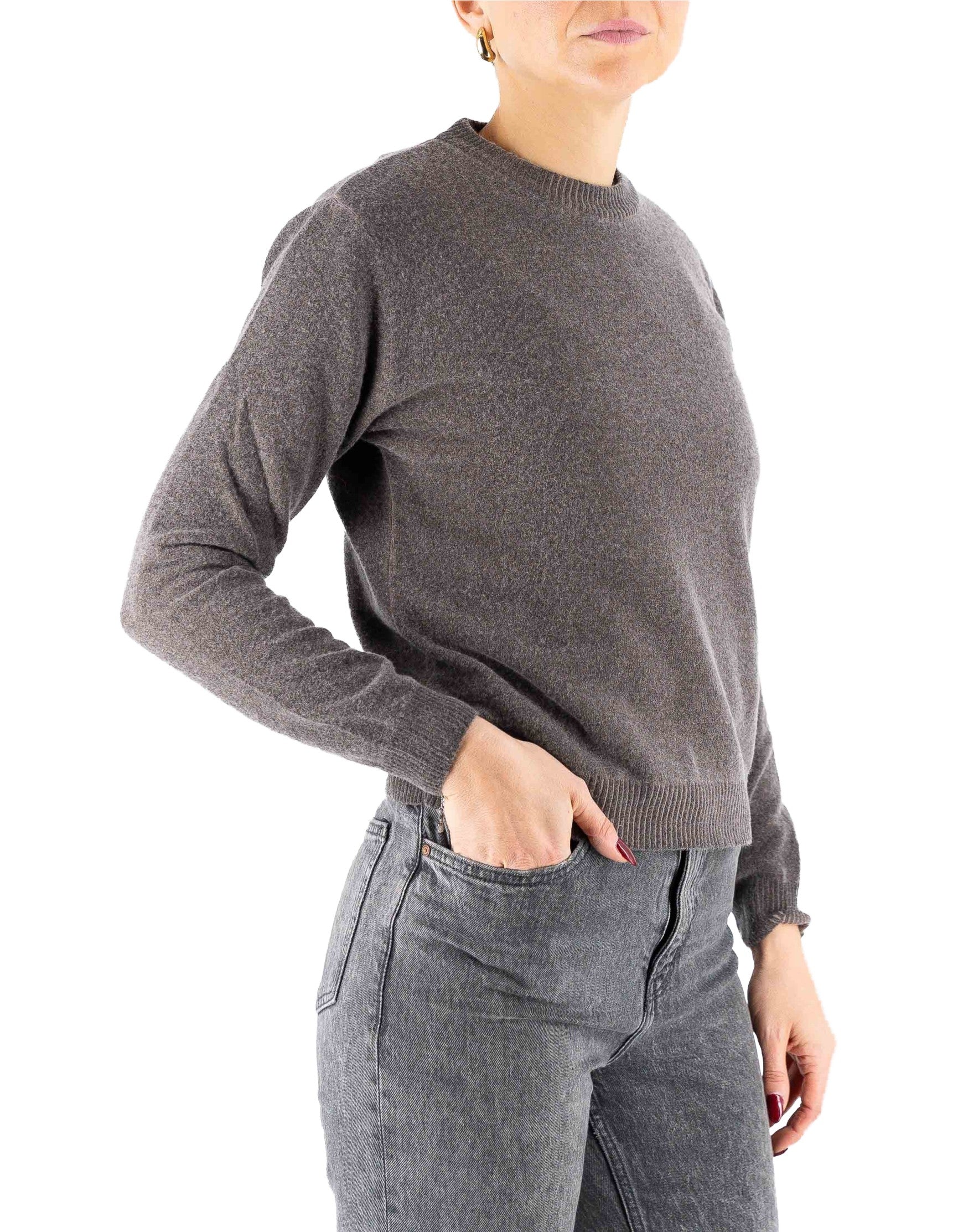 Devid Label Tromsoe - Maglia Girocollo - Lana Cashmere, Moro – dettaglio prodotto 4 – Master SKU DL_DL020_22834_MORO