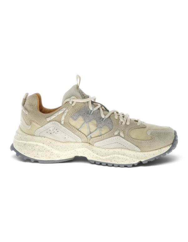 Sneaker unisex DevidLabel Flower Mountain Yamabushi in camoscio color taupe-beige con suola tecnica in gomma