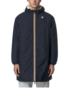 K-Way Le Vrai 4.0 Eiffel East Orsetto Blue Depth – cappotto unisex con fodera in sherpa