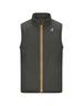 Gilet unisex DevidLabel K-Way Le Vrai 4.0 Rouland Warm color verde scuro con iconica zip tricolore