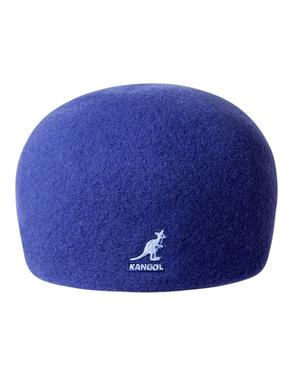 Cappello Kangol Seamless Wool 507 in lana blu elettrico con logo ricamato, disponibile su DevidLabel