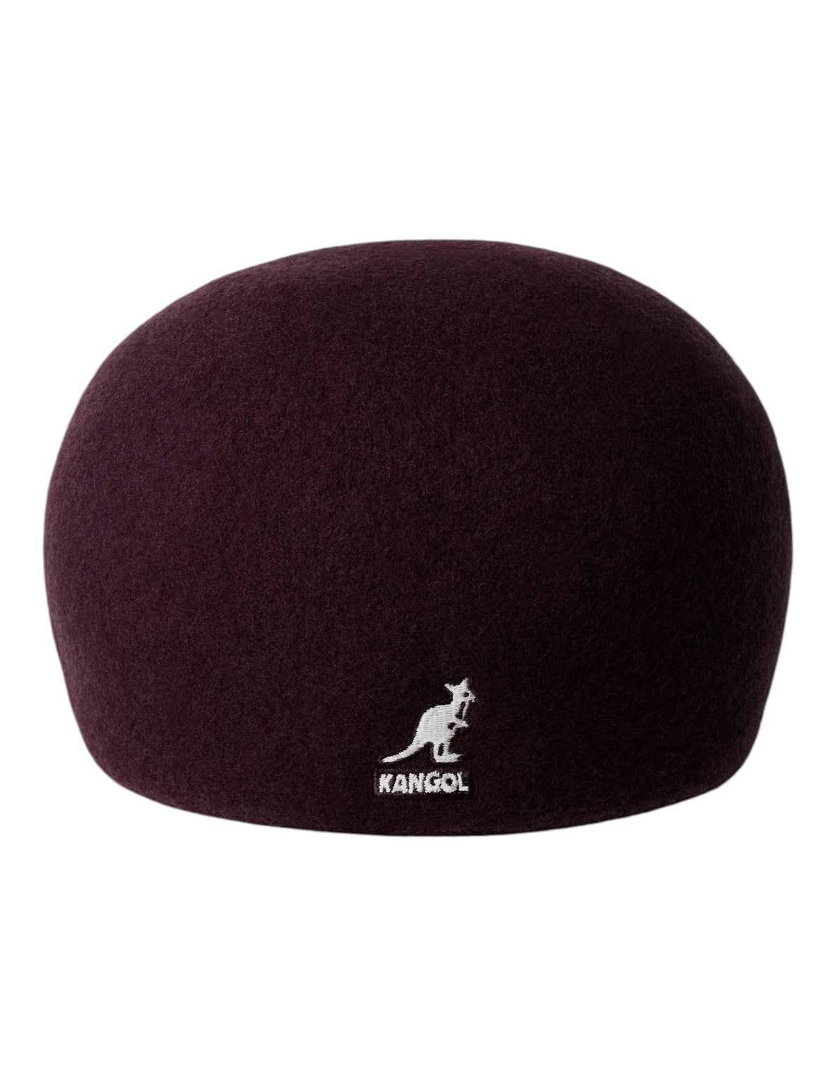 Cappello Kangol Seamless Wool 507 color vino in lana con logo ricamato, disponibile su DevidLabel