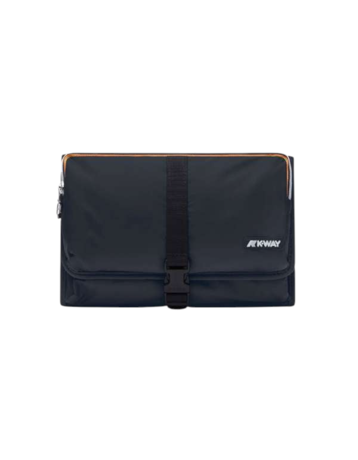 Pochette DevidLabel K-Way Reville in colore Blue Depth con chiusura a fibbia e design tecnico compatto