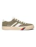 Sneaker uomo DevidLabel Pro-Keds Royal Classic in suede verde militare con suola in gomma e dettagli a contrasto
