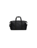 Borsone da viaggio DevidLabel Rains Hilo Weekend Bag nero in tessuto impermeabile con cinghie di compressione