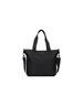 Borsa tote impermeabile DevidLabel Rains Mini in PU nero con manici lunghi e tracolla removibile