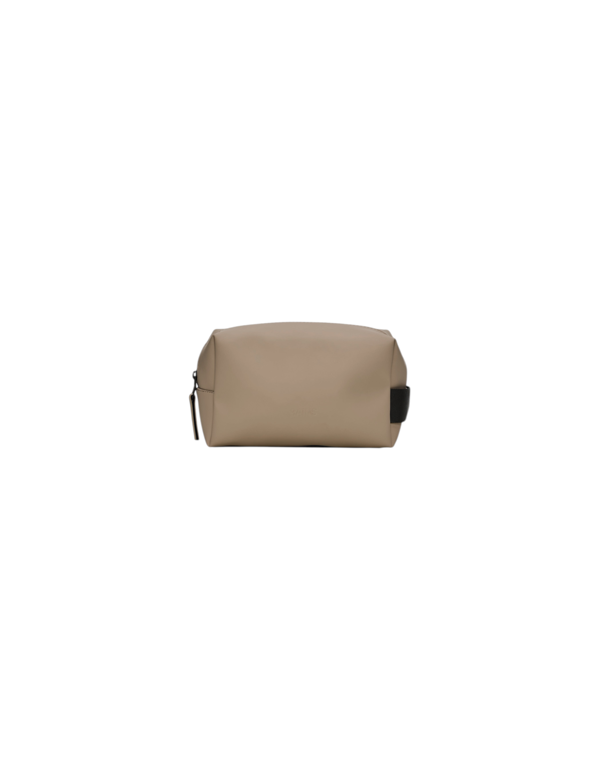 Beauty case Rains Wash Bag Small in beige impermeabile con chiusura a zip, disponibile su DevidLabel