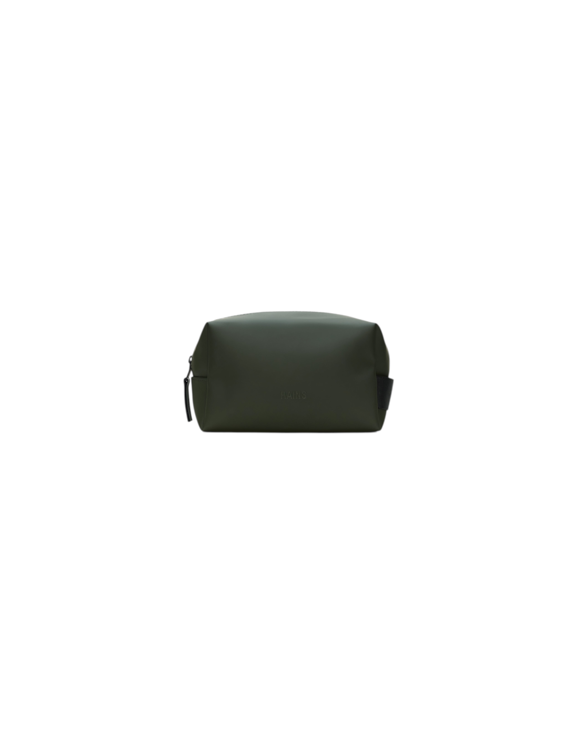 Beauty case compatto DevidLabel Rains Wash Bag Small in tessuto PU impermeabile verde con chiusura a zip
