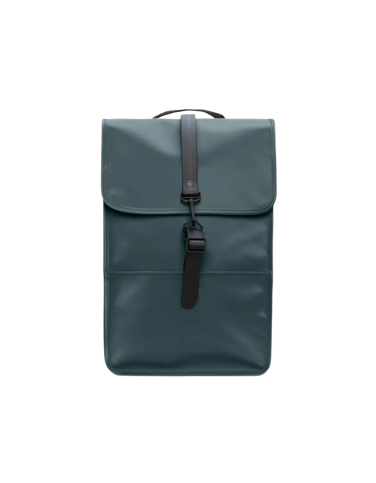 Zaino impermeabile DevidLabel Rains Backpack W3 Mystique in tessuto PU verde scuro con chiusura a moschettone
